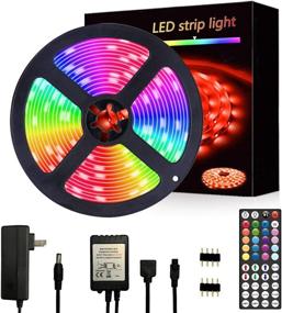 img 4 attached to Segrass 16.4ft RGB LED Strip Lights: 🌈 Color Changing Lights for Bedroom with Remote Controller