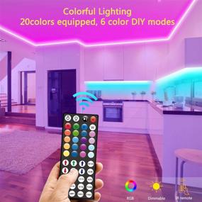 img 2 attached to Segrass 16.4ft RGB LED Strip Lights: 🌈 Color Changing Lights for Bedroom with Remote Controller