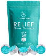 15-подкладок bodyrestore shower steamers - эвкалипт и перечная ароматерапия с души производная таблеток для мужчин и женщин | ванная бомба для облегчения заложенности носа logo