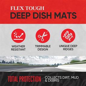 img 2 attached to Motor Trend Original FlexTough Gray Rubber Car Floor Mats For 3 Row Vehicles