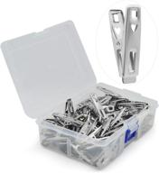 vipbuy stainless steel clothes pins set: 60 pcs metal laundry pegs with storage box for clothes, socks, food sealing, and photos logo