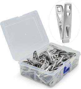 img 4 attached to VIPbuy Stainless Steel Clothes Pins Set: 60 PCS Metal Laundry Pegs with Storage Box for Clothes, Socks, Food Sealing, and Photos