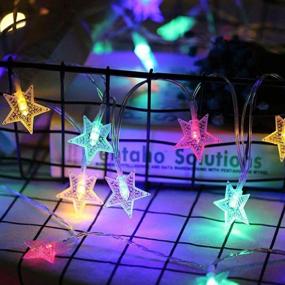 img 4 attached to 🌟 Multi-Color Star String Lights, LONJYI 9.8ft/3m 20 LED Fairy Lights USB Powered for Home Garden Party Wedding Birthday Christmas Decor - Indoor Outdoor Decoration