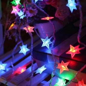 img 2 attached to 🌟 Multi-Color Star String Lights, LONJYI 9.8ft/3m 20 LED Fairy Lights USB Powered for Home Garden Party Wedding Birthday Christmas Decor - Indoor Outdoor Decoration