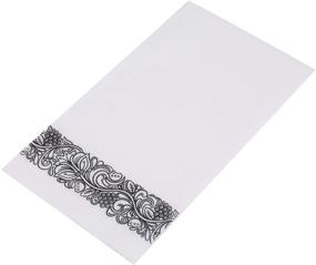 img 2 attached to 🌸 100 Pack of Linen-Feel Hand Napkins - Floral Decorative Paper Guest Towels by Foraineam