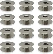 🧵 high-quality metal bobbins for janome 1600p series, juki tl series, brother pq series, babylock, pfaff, elna, husqvarna mid arm quilting machines, and more - pack of 12 logo