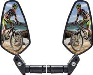 🚴 newlight66 hd safety bicycle mirror - adjustable rotatable rear view glass mirror set for mountain and road bikes (black-2pc) logo