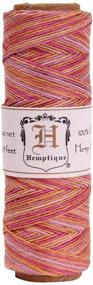 img 1 attached to Hemp Cord Spool - Variegated 10# with 205 Feet Per Package - Taffy Color