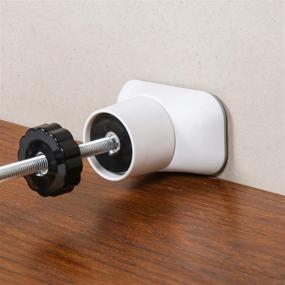 img 2 attached to 🚧 White Baby Gate Extender Wall Protector Kit - Pressure Mounted Gates Extension for Stairs - Expands 1.1-3.5 Inches to Safeguard Walls, Doorways, and Pets