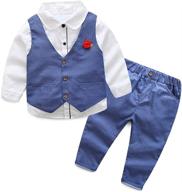 👕 cotton clothing sets for boys - little dressy pieces boys' clothes logo