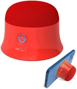 img 4 attached to 🔊 MiLi Магнитный Bluetooth-динамик, Портативный динамик для iPhone 12/13 с технологией MagSafe, Маленький душевой динамик, Громкое звучание с 8 часами воспроизведения, Bluetooth 5.0 TWS беспроводный динамик, компактный динамик для путешествий - красный