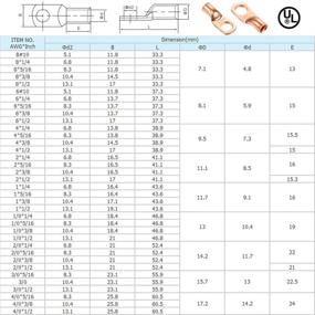 img 3 attached to 🔌 Ampper Eyelet Terminal Connectors for Industrial Electrical Battery Applications