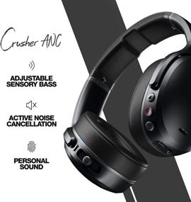 img 2 attached to 🎧 Черные беспроводные наушники Skullcandy Crusher ANC с индивидуальной системой шумоподавления для улучшенного звукового опыта.