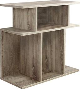 img 4 attached to 🌿 Monarch Specialties Accent Side Table: Dark Taupe Reclaimed-Look, 24H