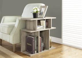 img 3 attached to 🌿 Monarch Specialties Accent Side Table: Dark Taupe Reclaimed-Look, 24H