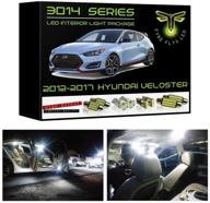 🚗 fyre flys 8 piece white led interior lights for 2012-2017 hyundai veloster - super bright 6000k 3014 series smd package kit with install tool (3014 series, no sunroof) - upgrade your car's interior lighting! logo