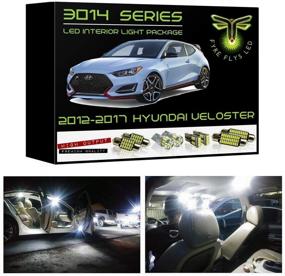 img 4 attached to 🚗 Fyre Flys 8 Piece White LED Interior Lights for 2012-2017 Hyundai Veloster - Super Bright 6000K 3014 Series SMD Package Kit with Install Tool (3014 Series, No Sunroof) - Upgrade Your Car's Interior Lighting!