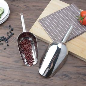 img 3 attached to 🍨 UNIEVE Stainless Steel Ice Scoop – Versatile and Durable Kitchen and Restaurant Ice Scoop (2.4 Ounces)