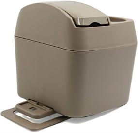 img 2 attached to 🗑️ Uxcell a16120900ux0801 Beige Plastic Car Trash Bin - Versatile Garbage Storage Container, Cup & Tissue Box Holder