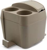 🗑️ uxcell a16120900ux0801 beige plastic car trash bin - versatile garbage storage container, cup & tissue box holder logo