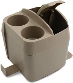 img 1 attached to 🗑️ Uxcell a16120900ux0801 Beige Plastic Car Trash Bin - Versatile Garbage Storage Container, Cup & Tissue Box Holder