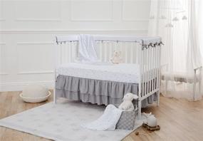 img 1 attached to 👶 Soft and Breathable American Baby Company 100% Natural Cotton Muslin Swaddle Blanket, Gray Stars/Moon, 47" x 47" – Ideal for Boys and Girls