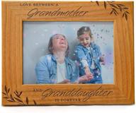 🌹 forever love: engraved wood photo frame for grandma & granddaughter - 5x7 horizontal portrait, perfect for grandparent's day, best grandma ever, grandmother gifts логотип