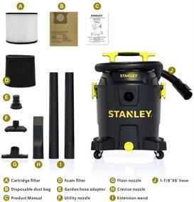 img 1 attached to 🔲 Stanley SL18701P-10A Wet Dry Vacuum, 10 Gallon, 6.0 Peak HP, Black