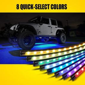 img 1 attached to 🚗 Lumenix Car Underglow Neon LED Light Kit: Remote Controlled RGB Strip Lights for Cars, Trucks, and Offroad Jeeps - 4Pcs