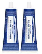 🦷 dr. bronner's peppermint toothpaste 5 oz - pack of 2, paste by dr. bronner's logo