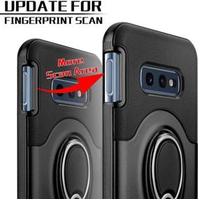 img 3 attached to Чехол eSamcore для Samsung Galaxy S10e - держатель кольца с подставкой для ног | Магнитное автомобильное крепление для телефона S10e (2019 год) [черный].