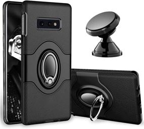 img 4 attached to eSamcore Samsung Galaxy S10e Case - Ring Holder Kickstand | Magnetic Phone Car Mount for S10e (2019 Release) [Black]