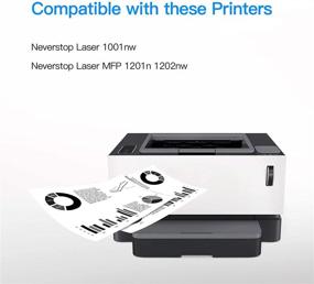 img 3 attached to 🖨️ LxTek Compatible Toner Reload Kit for HP 143A W1143AD 143AD W1143A, for Neverstop Laser 1001nw MFP 1201n 1202nw Printer (Black, 2 Pack)