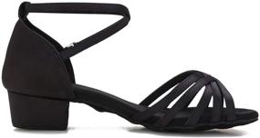 img 3 attached to 👠 Yokala Women's Latin Salsa Dance Sandals - Low Heel Ballroom Practice Dancing Shoes for Social Beginners (S04)