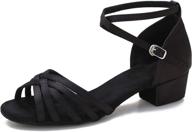 👠 yokala women's latin salsa dance sandals - low heel ballroom practice dancing shoes for social beginners (s04) логотип