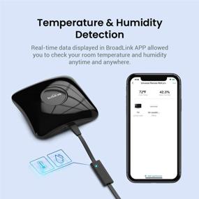 img 3 attached to 📱 BroadLink RM4 Pro Smart Remote and Sensor Cable Set: Universal IR RF Control Hub with Temperature Humidity Monitor, Works with Alexa, Google Home, IFTTT