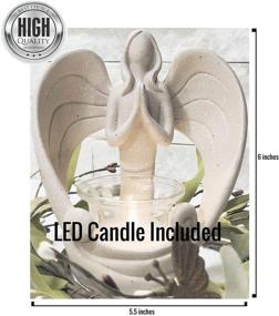img 2 attached to 🕯️ Expressing Condolences with Sympathy Angel Candle Holder - LED Tealight Figurine for Remembrance and Grief Gifts