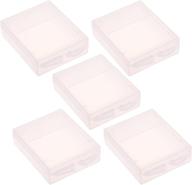 📦 value pack of 5 clear plastic protective storage case boxes for gopro hero battery (ahdbt-401) logo