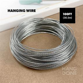 img 3 attached to 💪 HangDone #6 Picture Hanging Wire - Supports up to 50lbs - 100-Feet Length