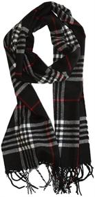 img 3 attached to 🧣 Stylish & Luxurious Rich Plaid Cashmere Feel Winter Scarf by MINAKOLIFE