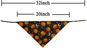 img 2 attached to 🎃 Spook up your Pet's Style with KZHAREEN Halloween Dog Bandana Triangle Bibs Scarf Accessories Pumpkin