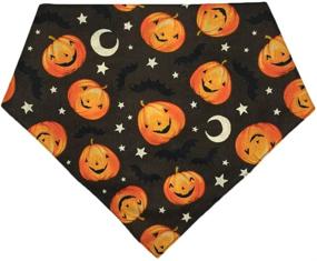 img 3 attached to 🎃 Spook up your Pet's Style with KZHAREEN Halloween Dog Bandana Triangle Bibs Scarf Accessories Pumpkin