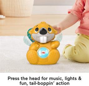 img 2 attached to 🦫 Fisher-Price Linkimals Boppin' Beaver: Illuminated Musical Activity Toy for Babies