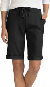 img 1 attached to 🩳 Hanes Women's French Terry Bermuda Shorts: Comfy and Stylish Bottoms for Women