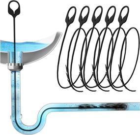 img 4 attached to 🚰 Upgraded 30 Inch Sink Snake Drain Clog Remover - Extra Long Anti-Break Nylon Plumbing Snake with Hair Catcher for Effective Bathroom Shower Drain, Bathtub Hair Clogs, and Kitchen Sink Drain Cleaning - Pack of 5
