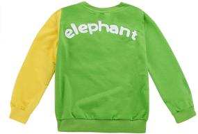 img 3 attached to WonderBabe Sweatshirts Cartoon Elephant Sweater Boys' Clothing