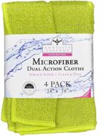 🧽 nouvelle legende microfiber dish cloths with poly scour side – kitchen cleaning rags for washing dishes – scrubbing mesh, 315 gsm, 14 x 14 inches, green 4-pack logo