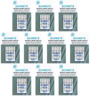 🧵 efficient sewing accessory: 50 schmetz microtex sewing machine needles - size 80/12 - box of 10 cards logo