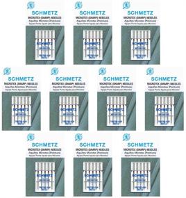 img 4 attached to 🧵 Efficient Sewing Accessory: 50 Schmetz Microtex Sewing Machine Needles - Size 80/12 - Box of 10 Cards