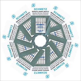 img 3 attached to 🧵 Efficient Sewing Accessory: 50 Schmetz Microtex Sewing Machine Needles - Size 80/12 - Box of 10 Cards